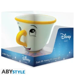 disney: la bella e la bestia - tazza 3d 250ml - chip