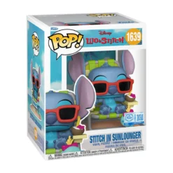 disney: lilo & stitch - stitch in sunlounger - funko pop! 1639