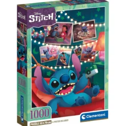 disney: lilo & stitch - stitch - puzzle compact + poster - puzzle 1000 pezzi