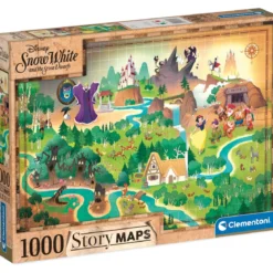 disney: snow white - story maps - puzzle 1000 pezzi