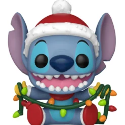 disney: stitch holiday - stitch with lights 9cm - funko pop 1504