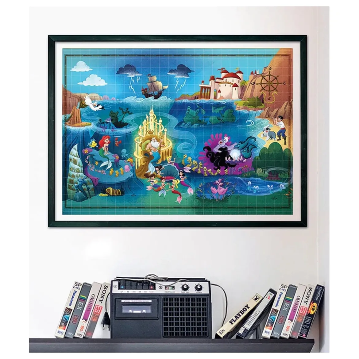 disney: the little mermaid - story maps - puzzle 1000 pezzi