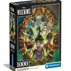 disney: villains - puzzle compact + poster - puzzle 1000 pezzi