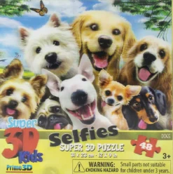 dogs selfie - puzzle 3d 48 pezzi