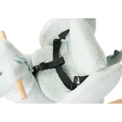 dondolo romeo il coccodrillo in legno e peluche - 60x30x45cm