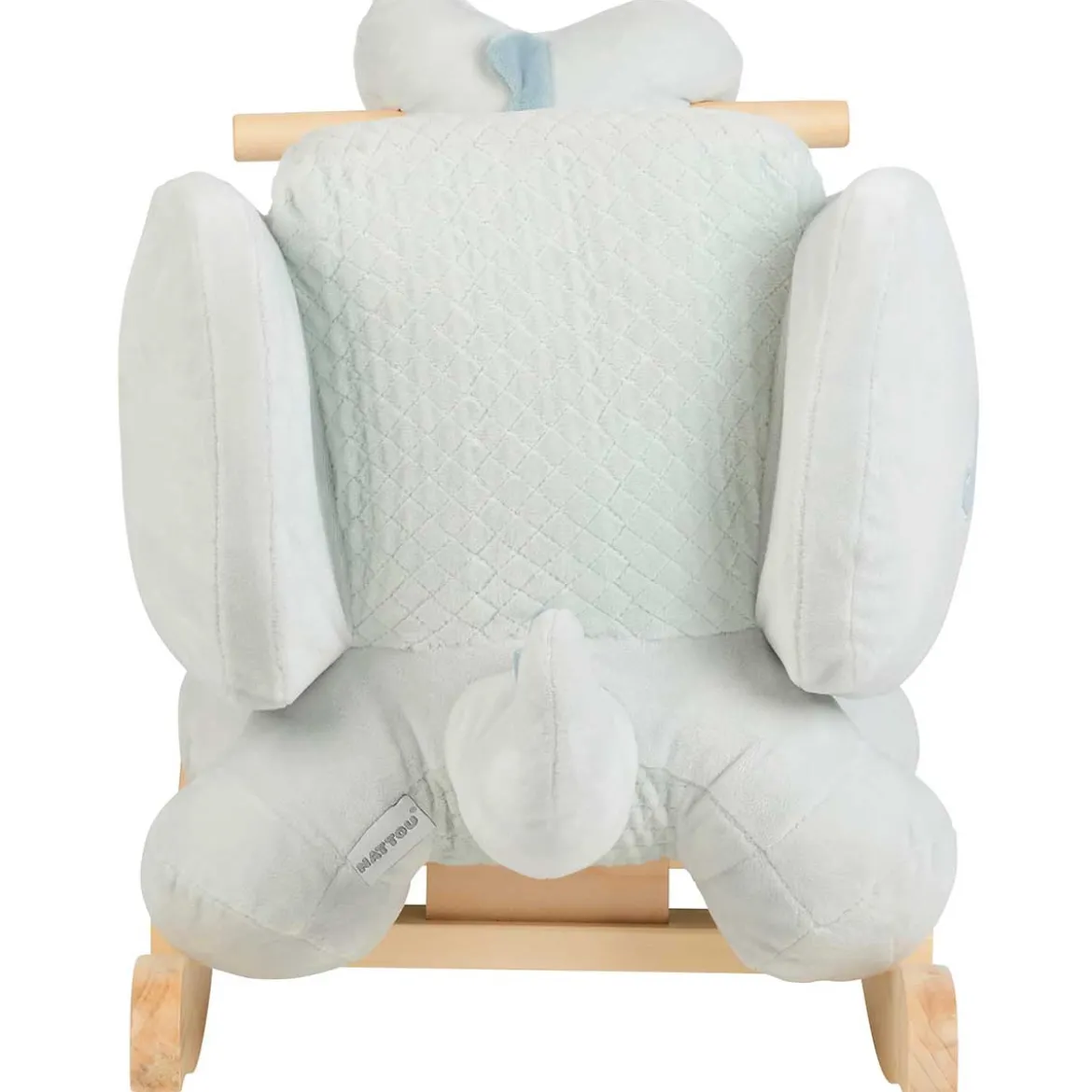 dondolo romeo il coccodrillo in legno e peluche - 60x30x45cm