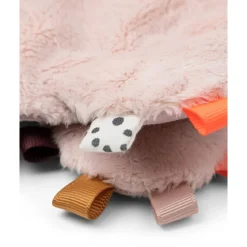 doudou con reggiuciuccio cozy friend wally - rosa cipria - 25x22 cm