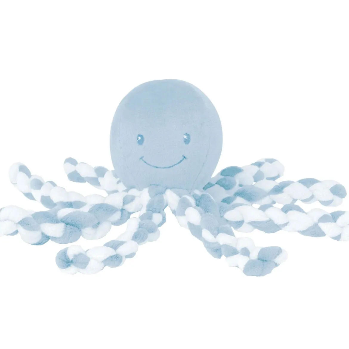 doudou polpo blu bicolor - peluche 25cm
