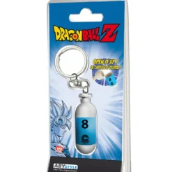 dragon ball - keychain 3d - blue plastic capsule