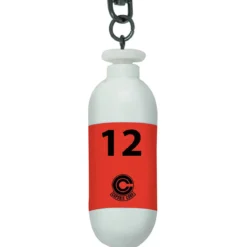 dragon ball - keychain 3d - red plastic capsule