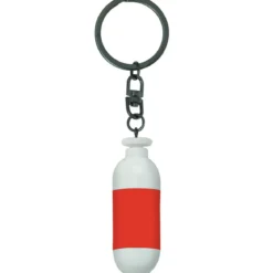 dragon ball - keychain 3d - red plastic capsule