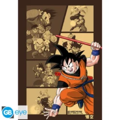 dragon ball - poster maxi 91.5x61cm - goku retrò