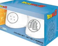 dragon ball - set 2 bicchieri - kame & dragon ball