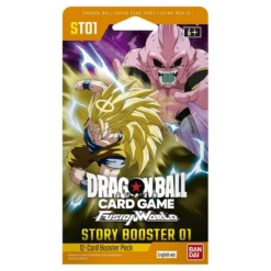 dragon ball super card game - fusion world - story booster st-01 - bustina singola in blister 12 carte (eng)