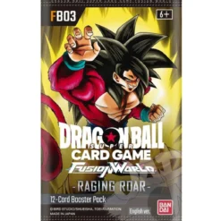 dragon ball super card game - fusion world - raging roar - fb-03 - bustina singola 12 carte (eng)