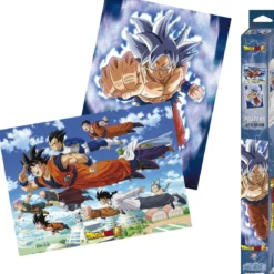 dragon ball super - set 2 chibi poster 52x38cm - goku & amici