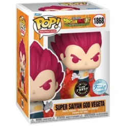 dragon ball super - vegeta super saiyan god 9cm - funko pop! 1868 chase