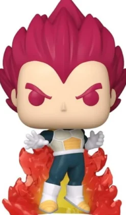 dragon ball super - vegeta super saiyan god 9cm - funko pop! 1868 glow