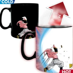 dragon ball - tazza heat change 460ml - goku vs buu
