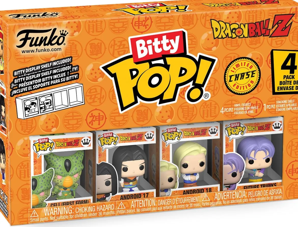 dragon ball z: cell (first form) 4 pack 3cm - funko pop bitty