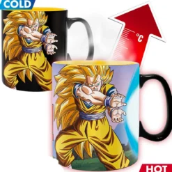 dragon ball z - tazza heat change 460ml - goku & kamehameha