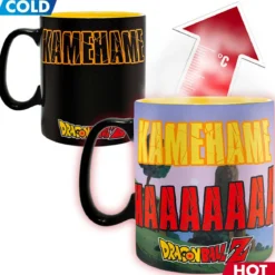 dragon ball z - tazza heat change 460ml - goku & kamehameha