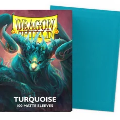 dragon shield standard sleeves - turquoise matte - players' choice (100 bustine protettive)