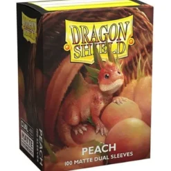 dragon shield standard sleeves - dual matte peach "piip" (100 bustine protettive)