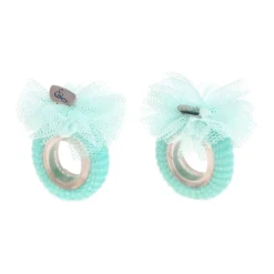 elastici per capelli fabienne menta con fiore