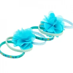 elastico per capelli pammy blu e smeraldo