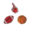 fan - diamond dotz 3 stickers dtz12.026 7,2 x 8cm