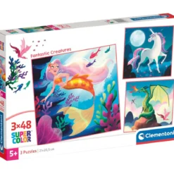 fantastic creatures - puzzle 3x48 pezzi