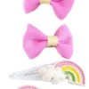 ferma capelli fiocco e arcobaleno