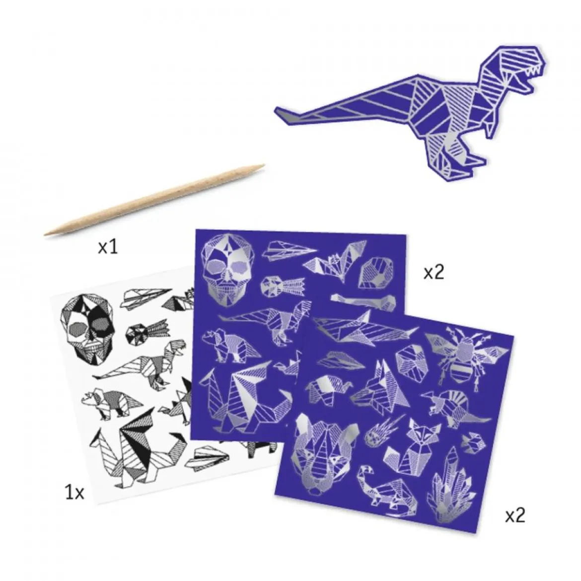 ferro - stratch art stickers