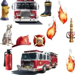 fire brigade - adesivo removibile da parete