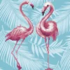 flamingo duo - diamond dotz intermediate 49353 32x32cm