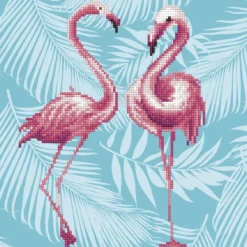 flamingo duo - diamond dotz intermediate 49353 32x32cm