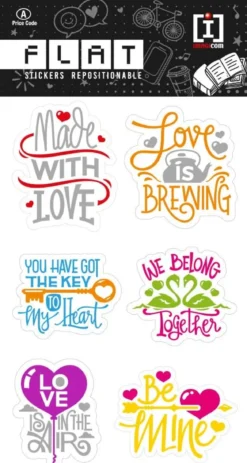 flat - phrases in love - adesivi trasparenti