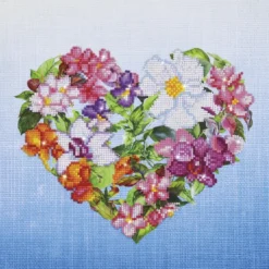 flower heart - diamond dotz intermediate dd7.008 37x37cm