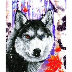 forest wolf - diamond dotz intermediate dd10.040 40x50cm