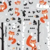 fox and forest - adesivo removibile da parete