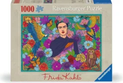 frida kahlos paradise: parrot monkey and blooms - puzzle 1000 pezzi