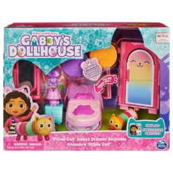 gabby's dollhouse - la camera da letto di cuscigatta
