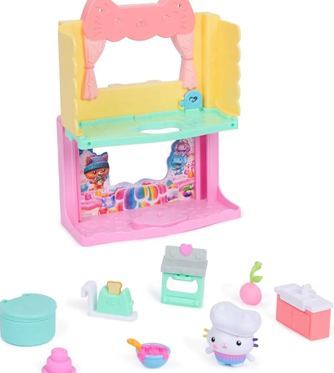 gabby's dollhouse - le stanze deluxe - cucina