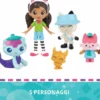 gabby's dollhouse - pack da 5 personaggi in campeggio