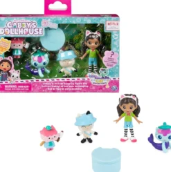gabby's dollhouse - pack da 5 personaggi in campeggio