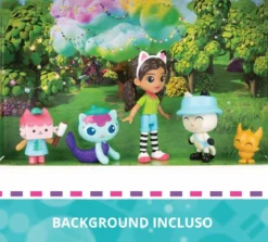 gabby's dollhouse - pack da 5 personaggi in campeggio
