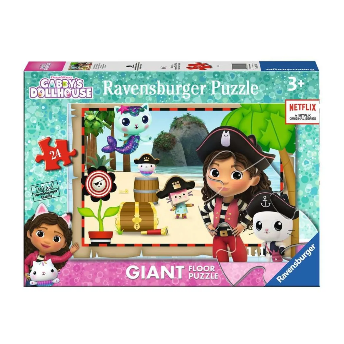 gabby's dollhouse pirates - puzzle 24 pezzi pavimento