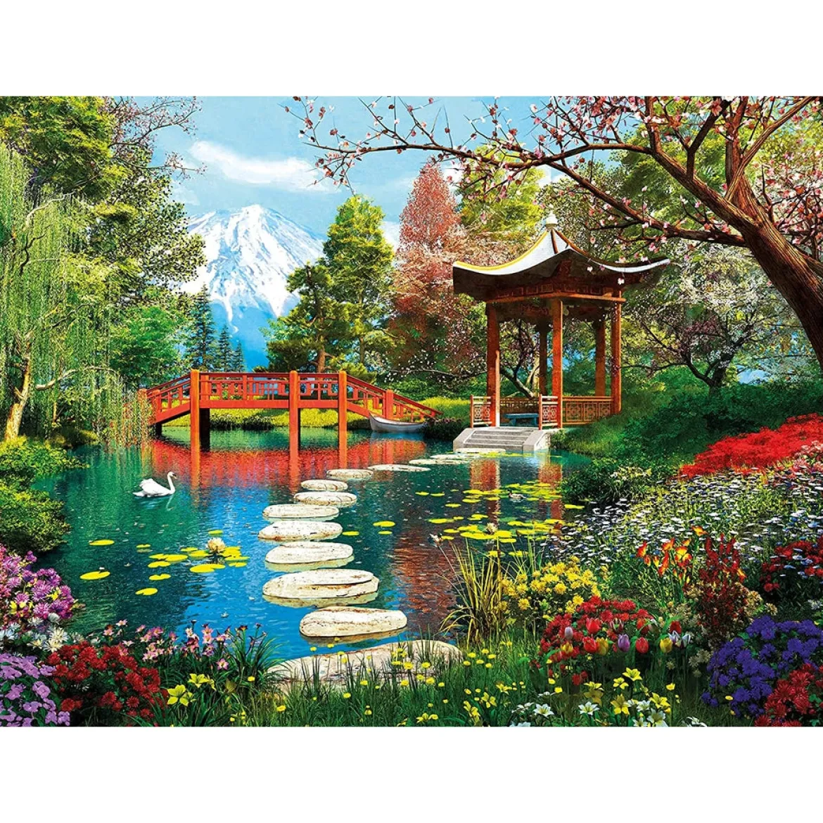 gardens of fuji -2020- - puzzle 1000 pezzi high quality collection