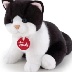 gatto brad bianco e nero - peluche 20cm